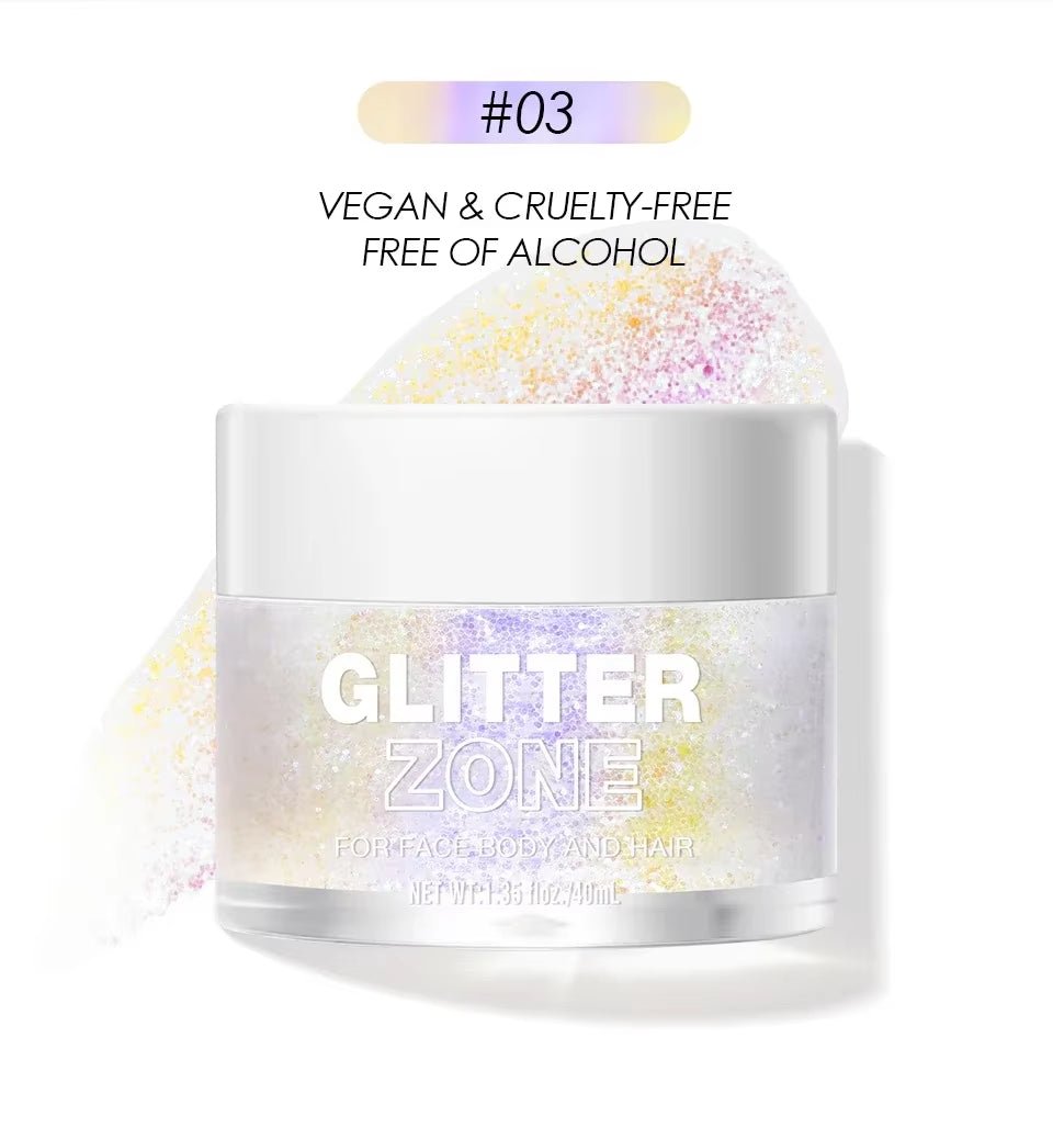 GlitterZone™ – Laser Glitter Gel for Face, Eyes, Hair, Nails & Body - Cosmetics Store