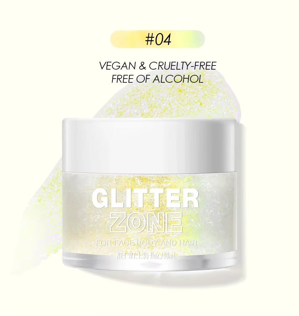 GlitterZone™ – Laser Glitter Gel for Face, Eyes, Hair, Nails & Body - Cosmetics Store