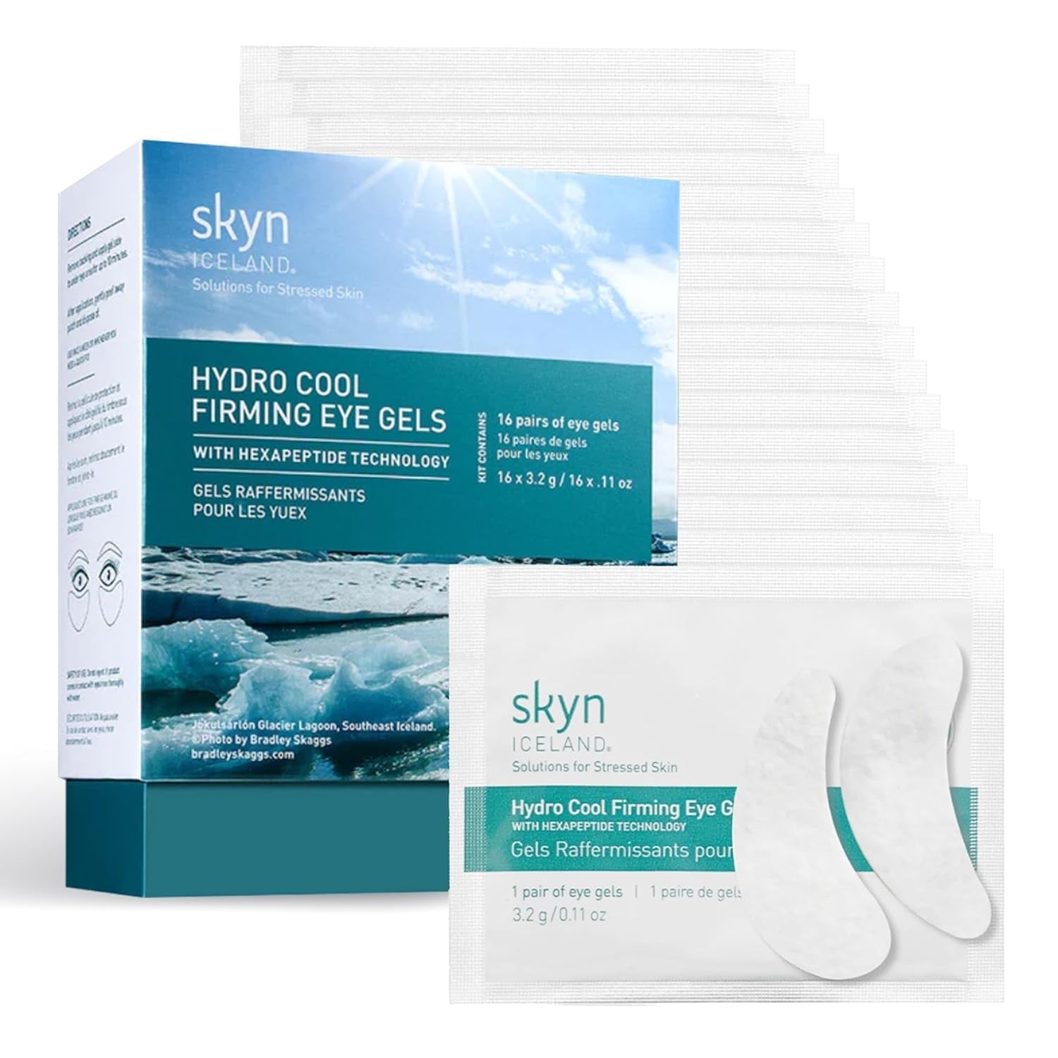 Hydro Cool Patches – 16 Pairs with Peptides & CoQ10 - Cosmetics Store