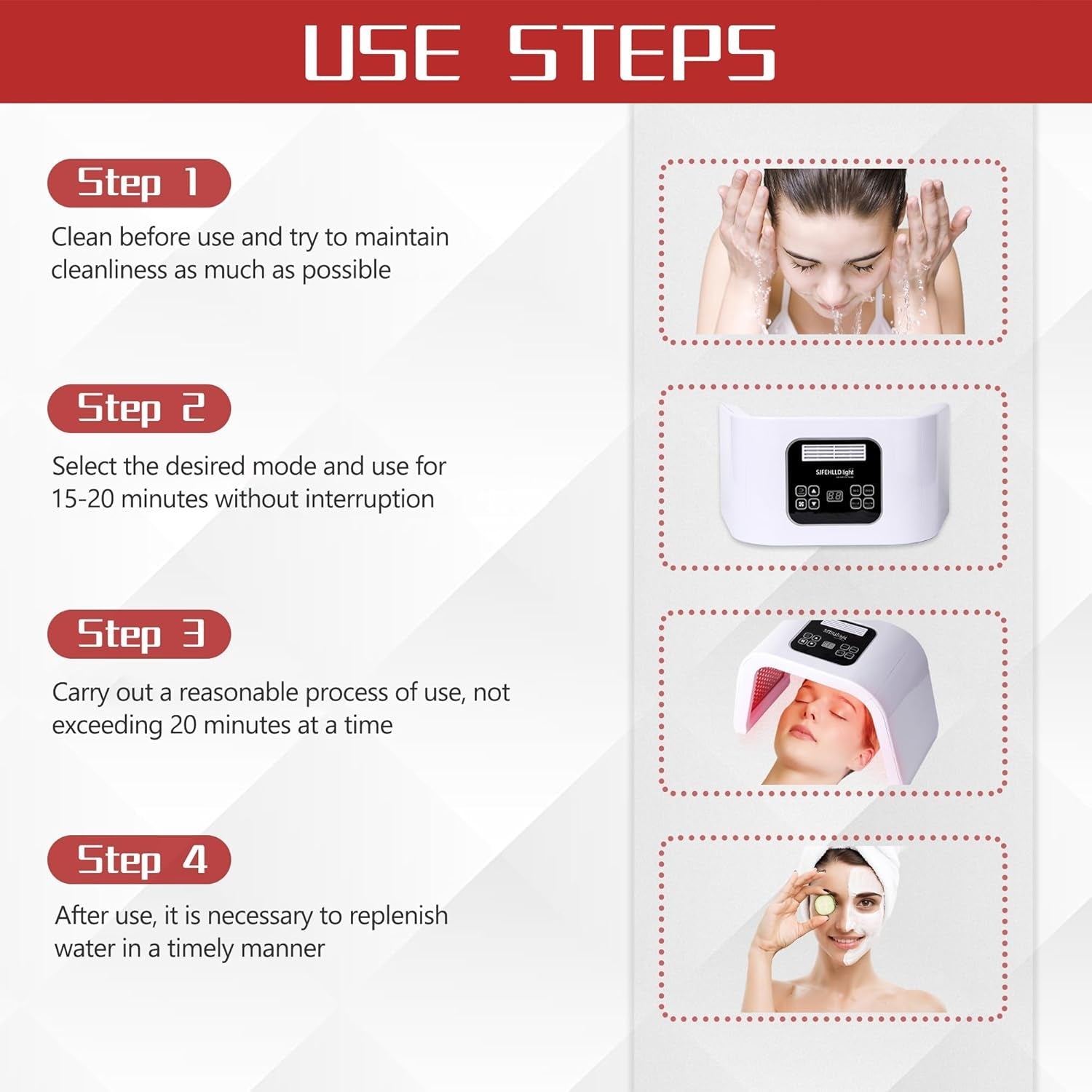 LED Face Mask Light Therapy - Cosmetics Store