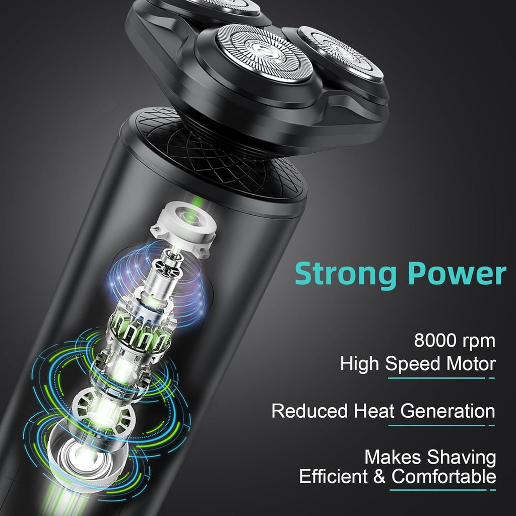 Ultimate 2-in-1 Electric Shaver and Beard Trimmer for Men - Cordless, Waterproof, and Rechargeable with Fast Charging Technology