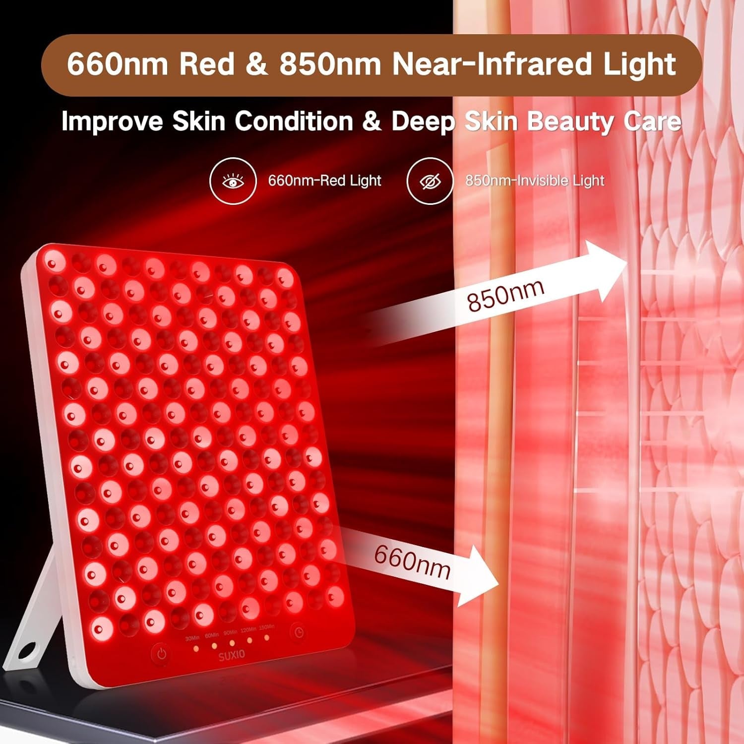 165 LED Red Light Therapy Panel - Cosmetics Store