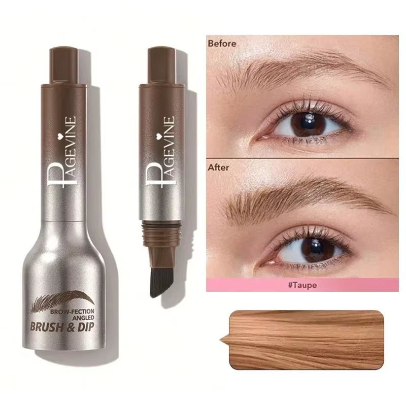 3D Dye Eyebrow Pencil – Waterproof, Smudge-Proof Brow Enhancer with Large Brush for Natural Brows - Cosmetics Store