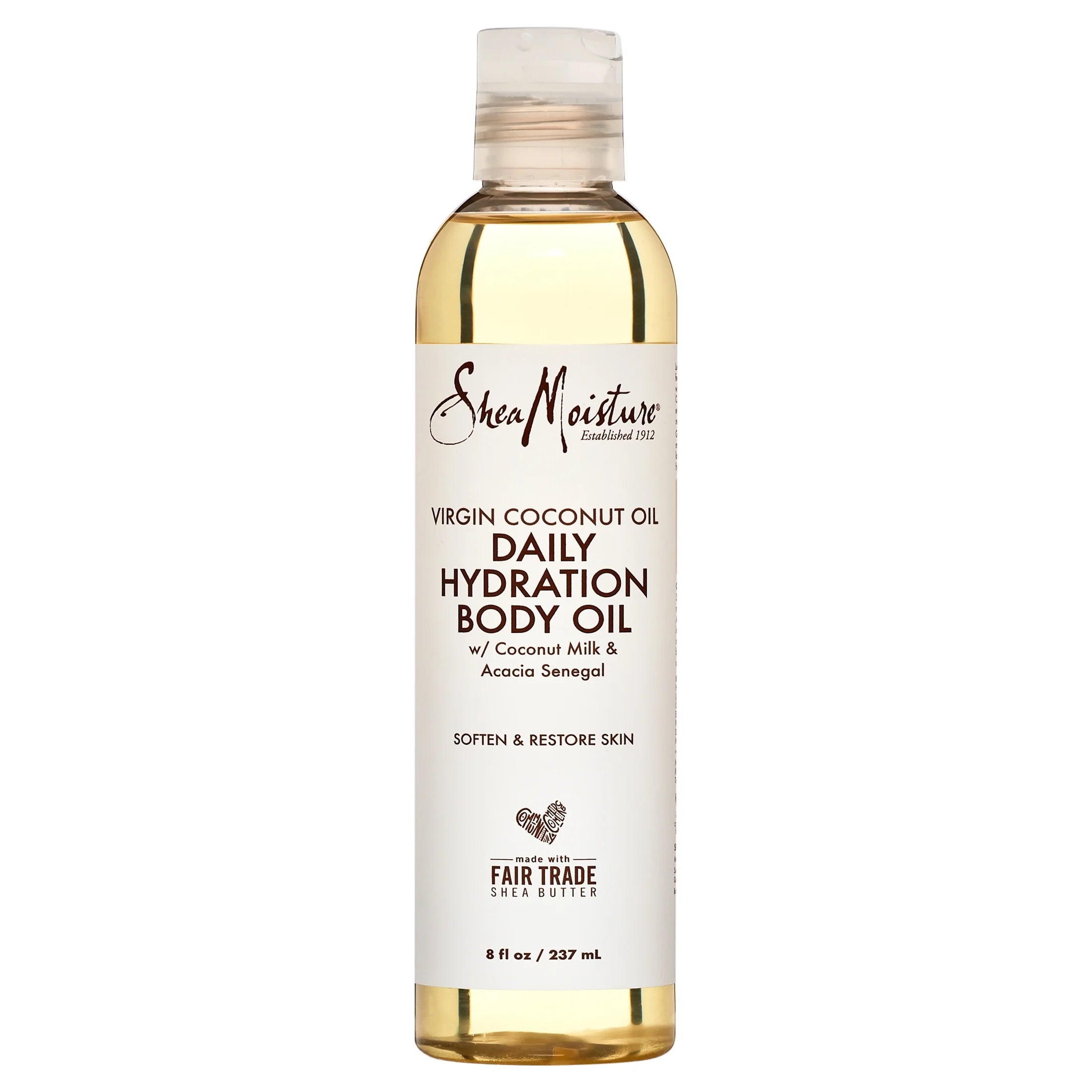 Daily Hydration Body Oil Virgin Coconut Oil for Dry Skin, 8 Oz
