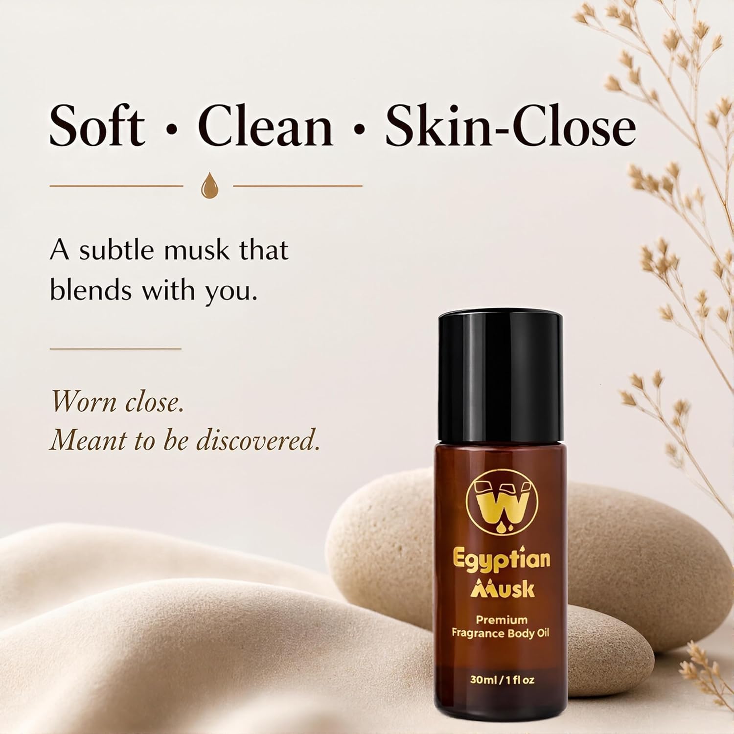 Experience the Alluring Essence of Egyptian Musk Oil - Available in Roll-On and Glass Bottle Sizes from 1Oz to 4Oz