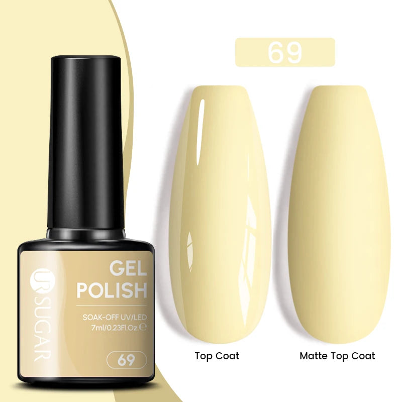 Sparkle and Shine: 7ml Champagne Gold Sequins Gel Nail Polish for Dazzling French Manicures