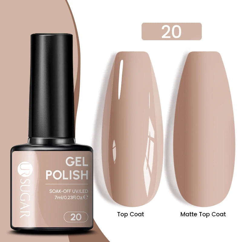 Sparkle and Shine: 7ml Champagne Gold Sequins Gel Nail Polish for Dazzling French Manicures