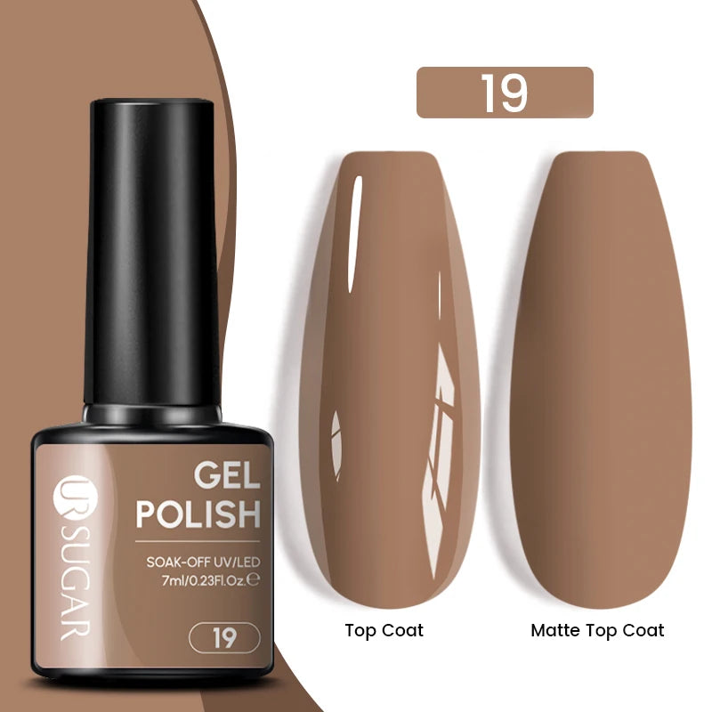 Sparkle and Shine: 7ml Champagne Gold Sequins Gel Nail Polish for Dazzling French Manicures