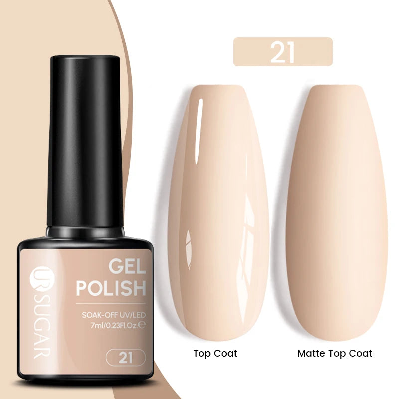 Sparkle and Shine: 7ml Champagne Gold Sequins Gel Nail Polish for Dazzling French Manicures