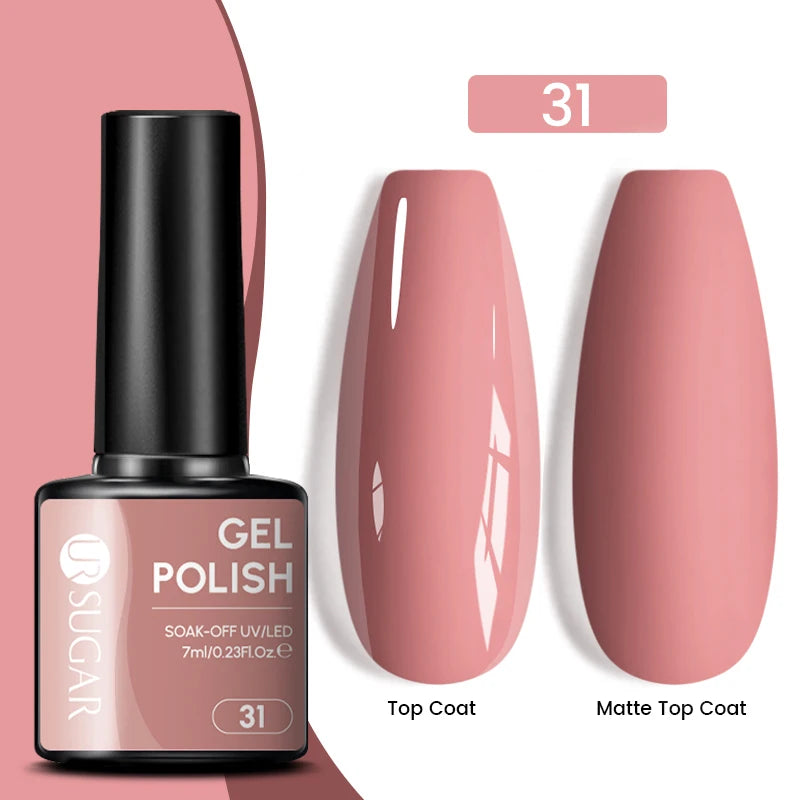 Sparkle and Shine: 7ml Champagne Gold Sequins Gel Nail Polish for Dazzling French Manicures