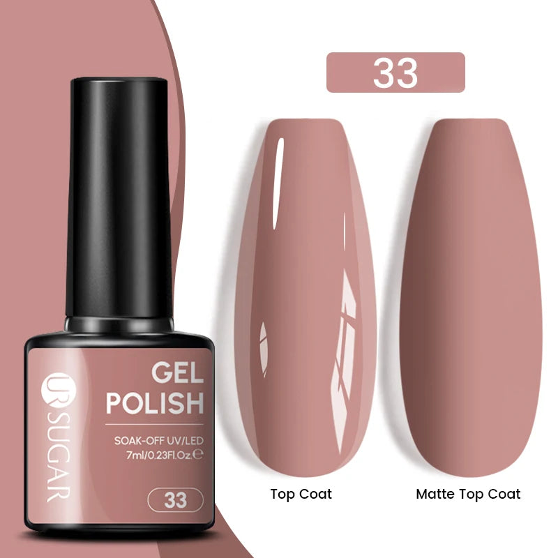 Sparkle and Shine: 7ml Champagne Gold Sequins Gel Nail Polish for Dazzling French Manicures