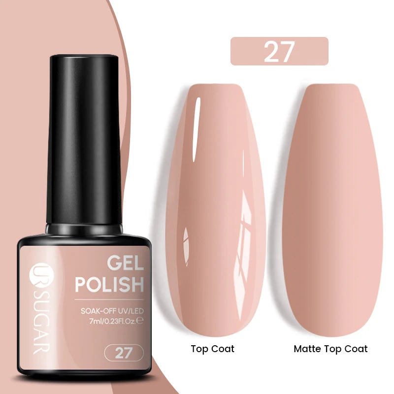 Sparkle and Shine: 7ml Champagne Gold Sequins Gel Nail Polish for Dazzling French Manicures