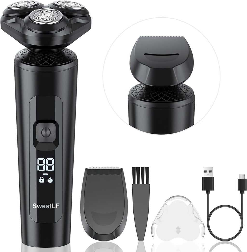 Ultimate 2-in-1 Electric Shaver and Beard Trimmer for Men - Cordless, Waterproof, and Rechargeable with Fast Charging Technology