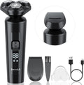 Ultimate 2-in-1 Electric Shaver and Beard Trimmer for Men - Cordless, Waterproof, and Rechargeable with Fast Charging Technology