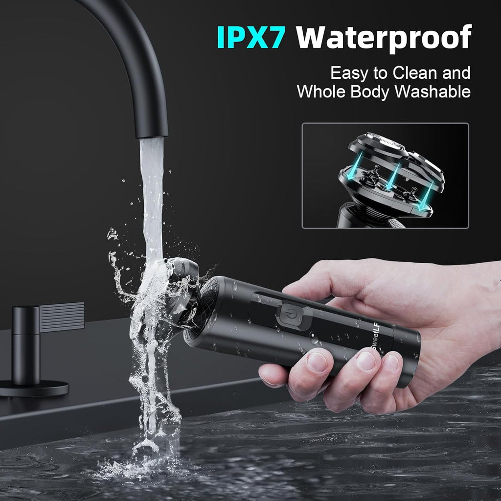 Ultimate 2-in-1 Electric Shaver and Beard Trimmer for Men - Cordless, Waterproof, and Rechargeable with Fast Charging Technology