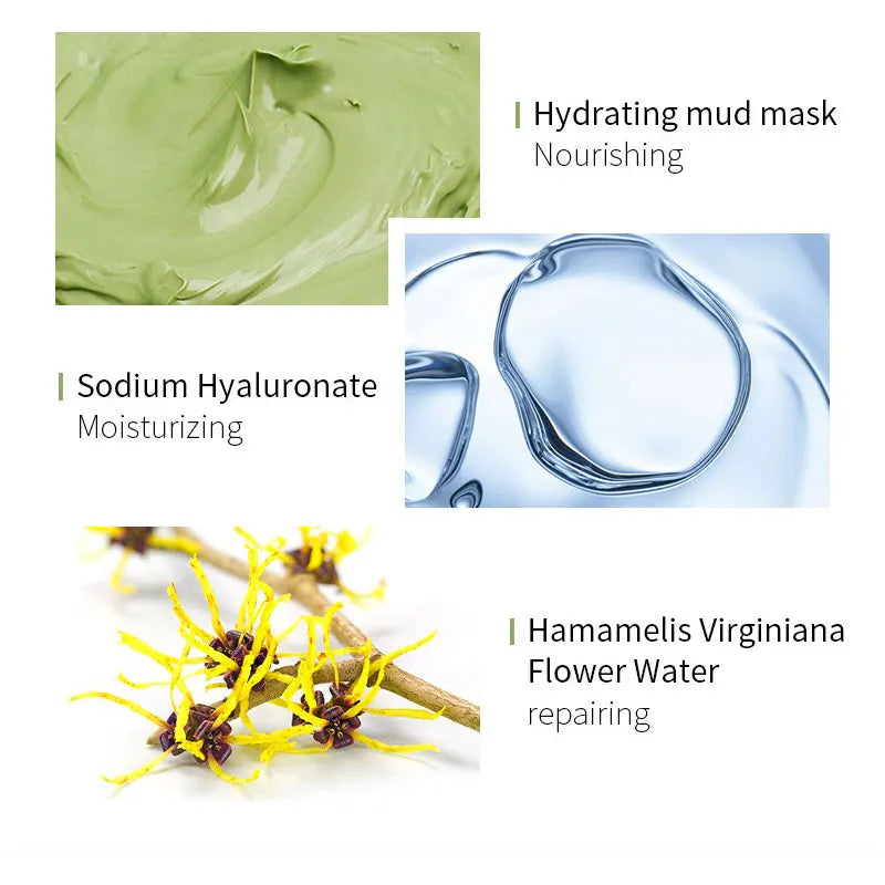Face Mask 100G Green Tea Ice Muscle Mud Mask Deep Cleansing Remove Blackheads and Shrink Pores Mask Facial Skin Care Products