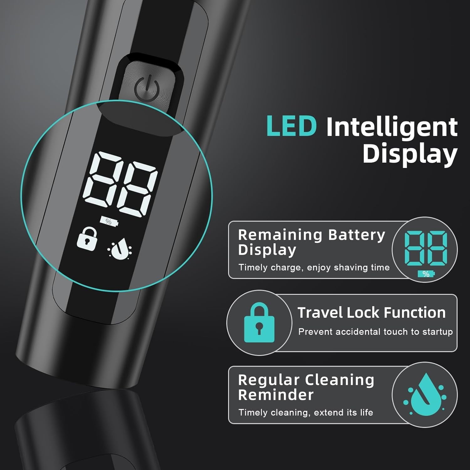 Ultimate 2-in-1 Electric Shaver and Beard Trimmer for Men - Cordless, Waterproof, and Rechargeable with Fast Charging Technology