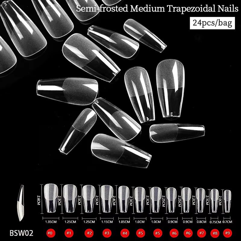 Press on Nail Art False Nails Fake Nails Coffin Gel Nails Extension System Full Cover Short Nail Soft Gel Tips Accessories Tool
