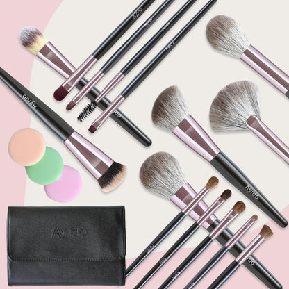 15Pcs Makeup Brushes Set - Kabuki Foundation Blending Brush Eyeshadows Make up Brush Set Gift for Women - Cosmetics Store