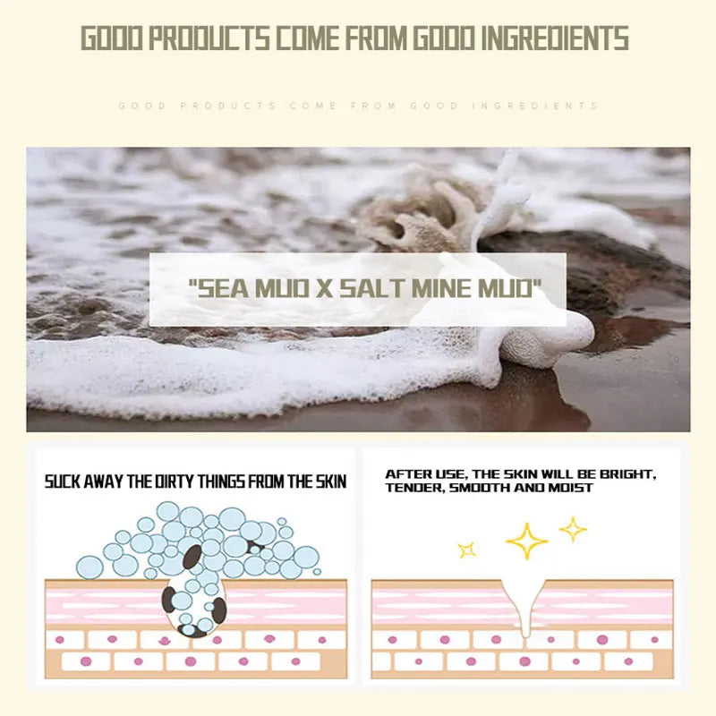 Face Mask 100G Green Tea Ice Muscle Mud Mask Deep Cleansing Remove Blackheads and Shrink Pores Mask Facial Skin Care Products