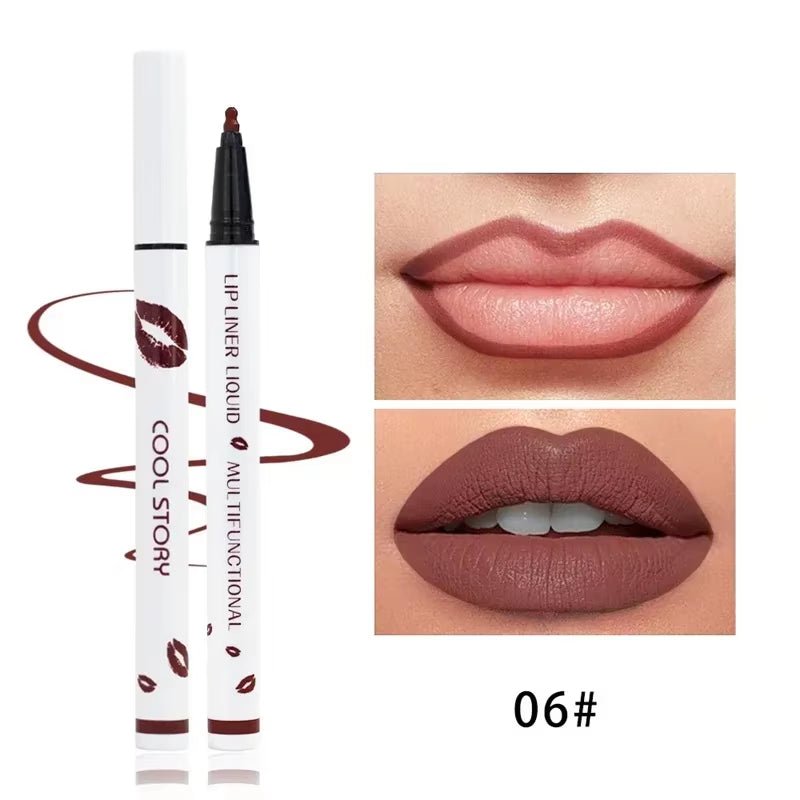 Cool Story Matte Liquid Lip Liner Pencil – Long-Lasting, Smudge-Proof Lip Stick for Natural - Looking Lips - Cosmetics Store
