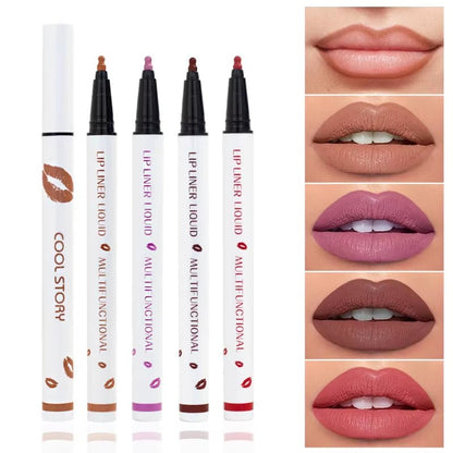 Cool Story Matte Liquid Lip Liner Pencil – Long-Lasting, Smudge-Proof Lip Stick for Natural - Looking Lips - Cosmetics Store