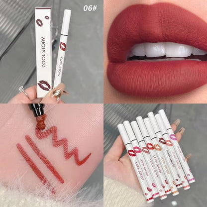 Cool Story Matte Liquid Lip Liner Pencil – Long-Lasting, Smudge-Proof Lip Stick for Natural - Looking Lips - Cosmetics Store