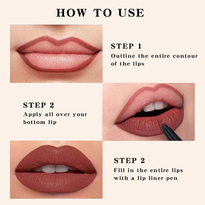 Cool Story Matte Liquid Lip Liner Pencil – Long-Lasting, Smudge-Proof Lip Stick for Natural - Looking Lips - Cosmetics Store