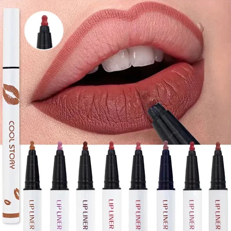 Cool Story Matte Liquid Lip Liner Pencil – Long-Lasting, Smudge-Proof Lip Stick for Natural - Looking Lips - Cosmetics Store