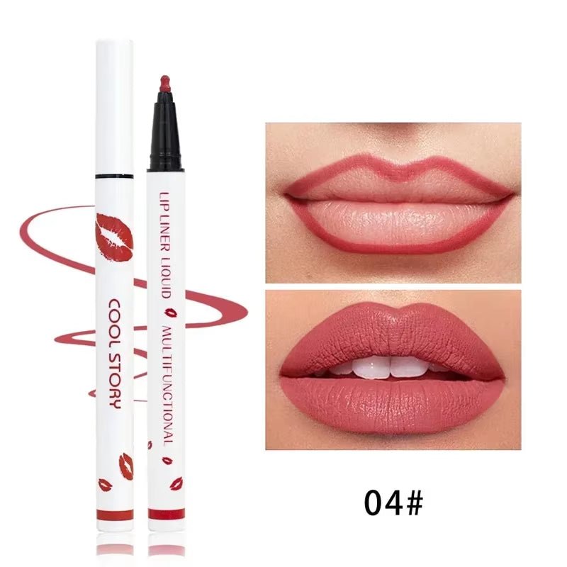 Cool Story Matte Liquid Lip Liner Pencil – Long-Lasting, Smudge-Proof Lip Stick for Natural - Looking Lips - Cosmetics Store