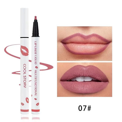 Cool Story Matte Liquid Lip Liner Pencil – Long-Lasting, Smudge-Proof Lip Stick for Natural - Looking Lips - Cosmetics Store