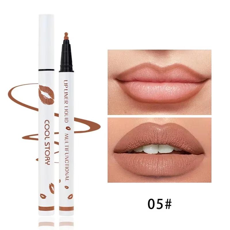 Cool Story Matte Liquid Lip Liner Pencil – Long-Lasting, Smudge-Proof Lip Stick for Natural - Looking Lips - Cosmetics Store
