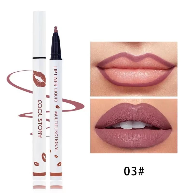 Cool Story Matte Liquid Lip Liner Pencil – Long-Lasting, Smudge-Proof Lip Stick for Natural - Looking Lips - Cosmetics Store