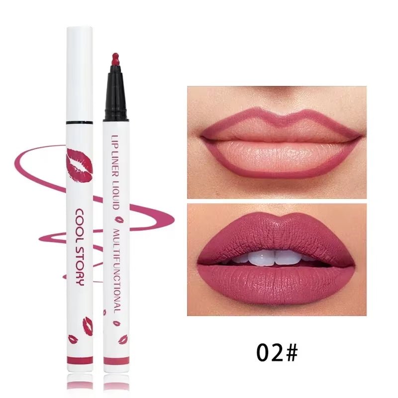 Cool Story Matte Liquid Lip Liner Pencil – Long-Lasting, Smudge-Proof Lip Stick for Natural - Looking Lips - Cosmetics Store