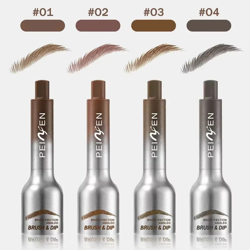 3D Dye Eyebrow Pencil – Waterproof, Smudge-Proof Brow Enhancer with Large Brush for Natural, Long-Lasting Black and Brown Brows