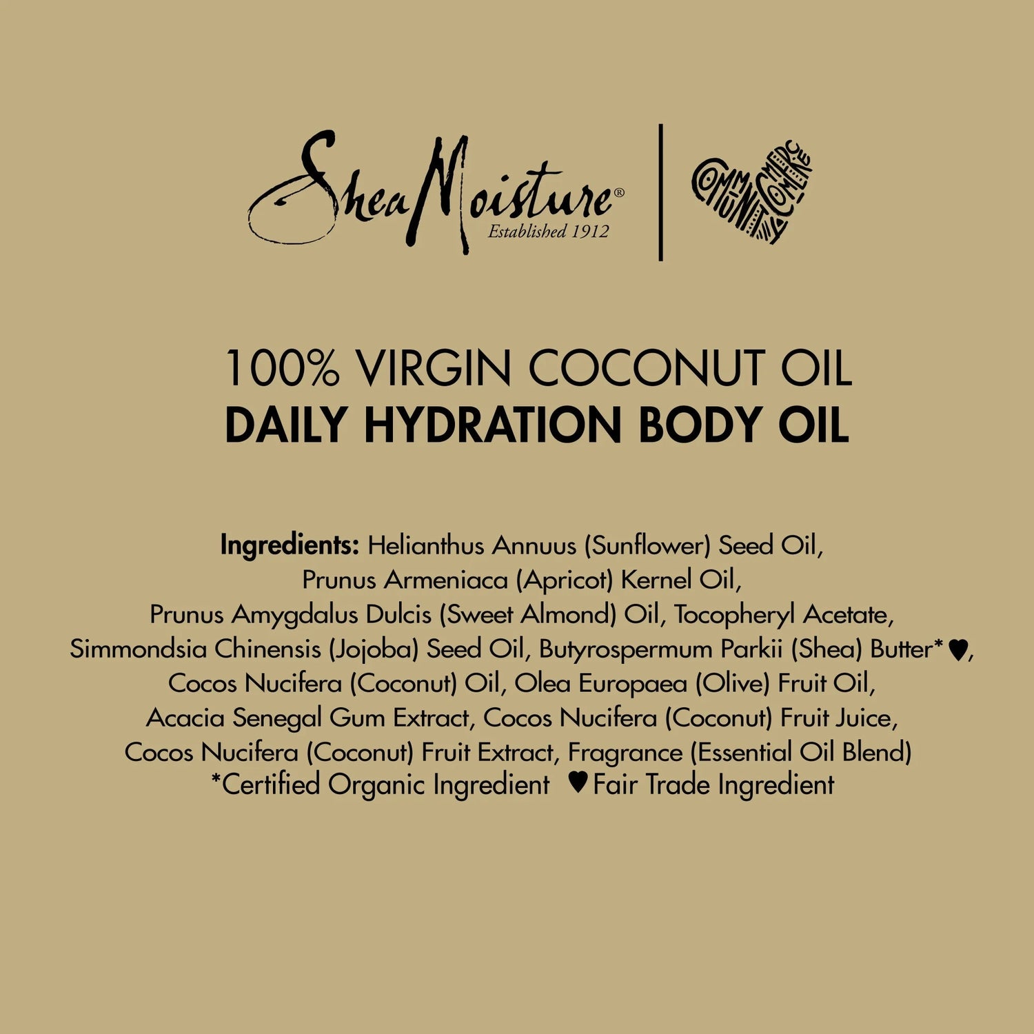 Daily Hydration Body Oil Virgin Coconut Oil for Dry Skin, 8 Oz - Cosmetics Store