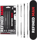 - Refined Man - 4 Piece Blemish Extractor with Case - Pimple Popper Acne Tools Extractor Kit - Stainless Steel Multi-Tip Acne Popper Tool - Designed for Men