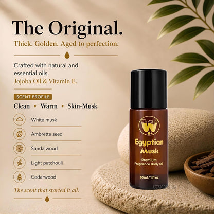 Experience the Alluring Essence of Egyptian Musk Oil - Available in Roll - On and Glass Bottle Sizes from 1Oz to 4Oz - Cosmetics Store