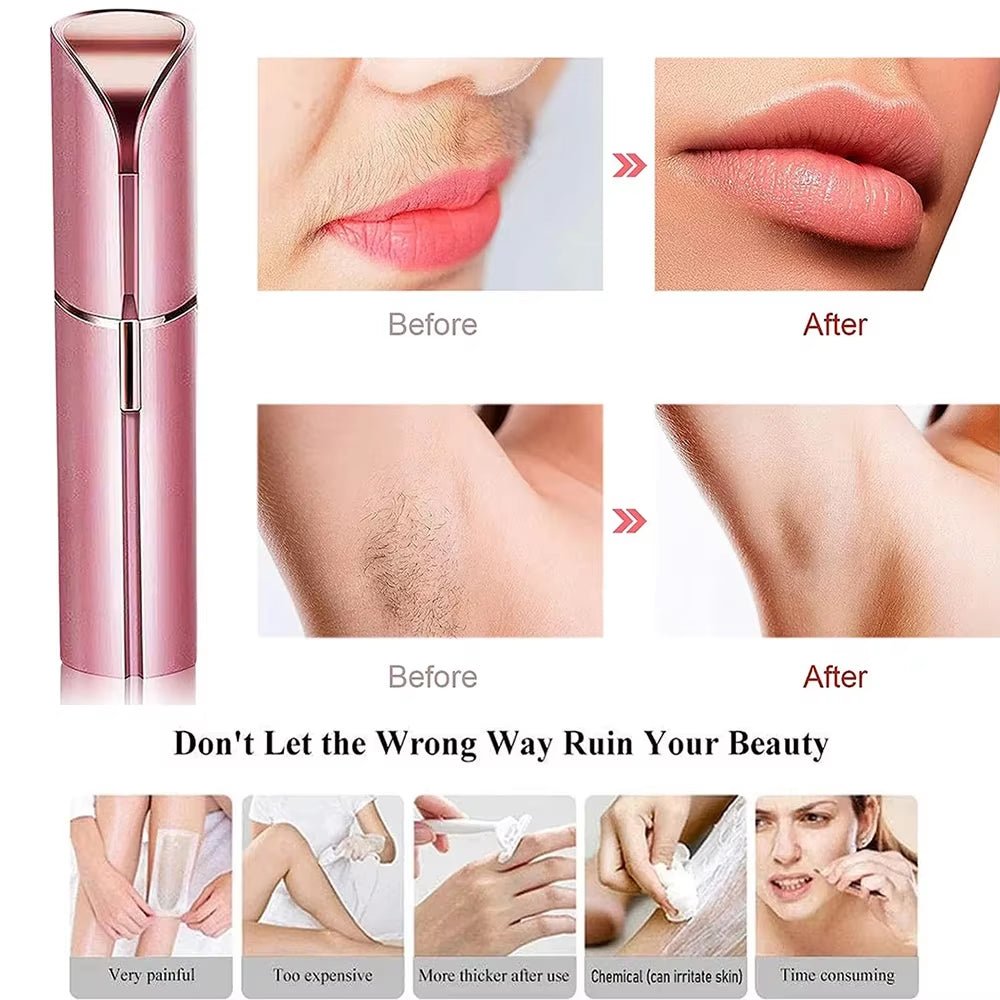 Electric Facial Hair Remover for Women Portable Painless Rechargeable Mini Epilator Lady Shaver for Lips - Cosmetics Store