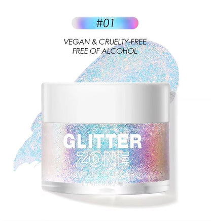 GlitterZone™ – Laser Glitter Gel for Face, Eyes, Hair, Nails &amp; Body - Cosmetics Store