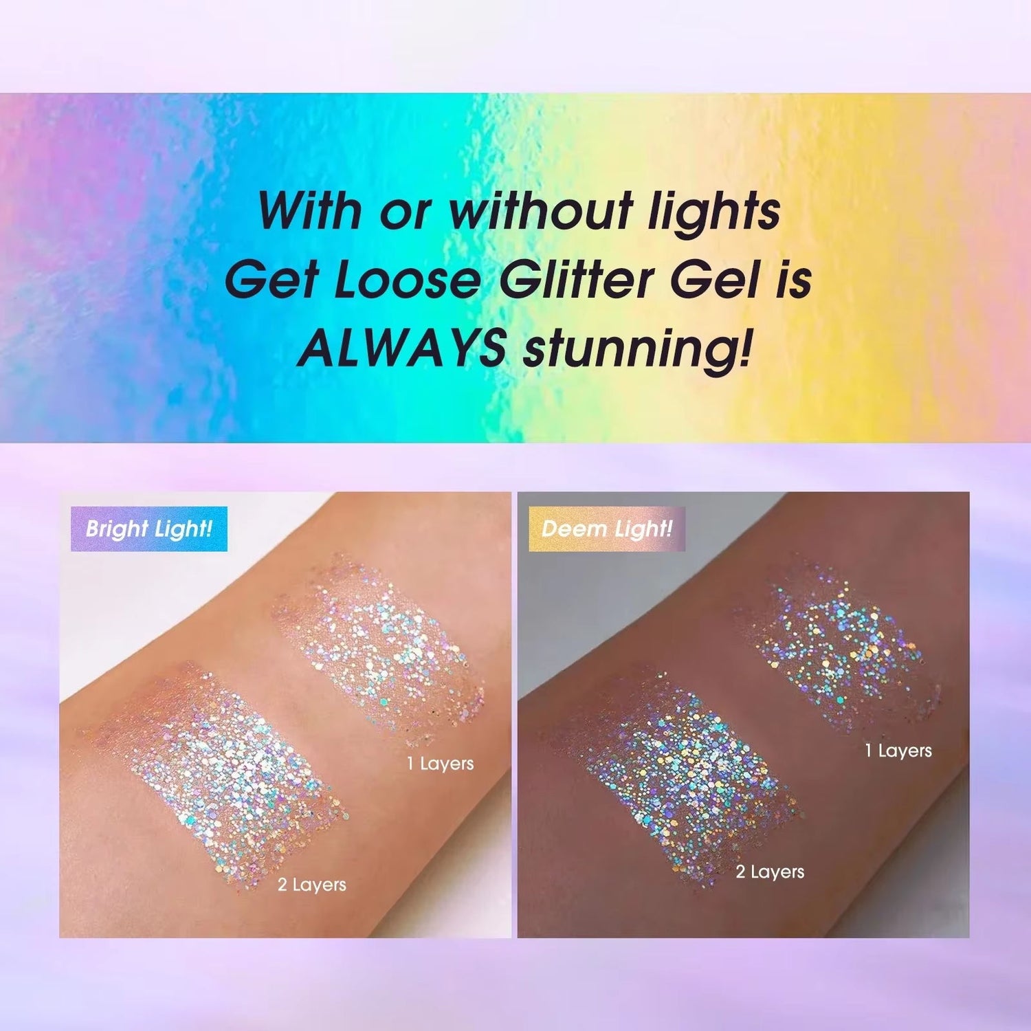 GlitterZone™ – Laser Glitter Gel for Face, Eyes, Hair, Nails &amp; Body - Cosmetics Store