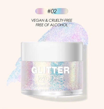 GlitterZone™ – Laser Glitter Gel for Face, Eyes, Hair, Nails &amp; Body - Cosmetics Store