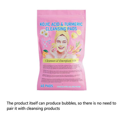 GlowClean™ Kojic Acid &amp; Turmeric Exfoliating Pads – 40/50Pcs Daily Facial Cleansing &amp; Skin Care - Cosmetics Store