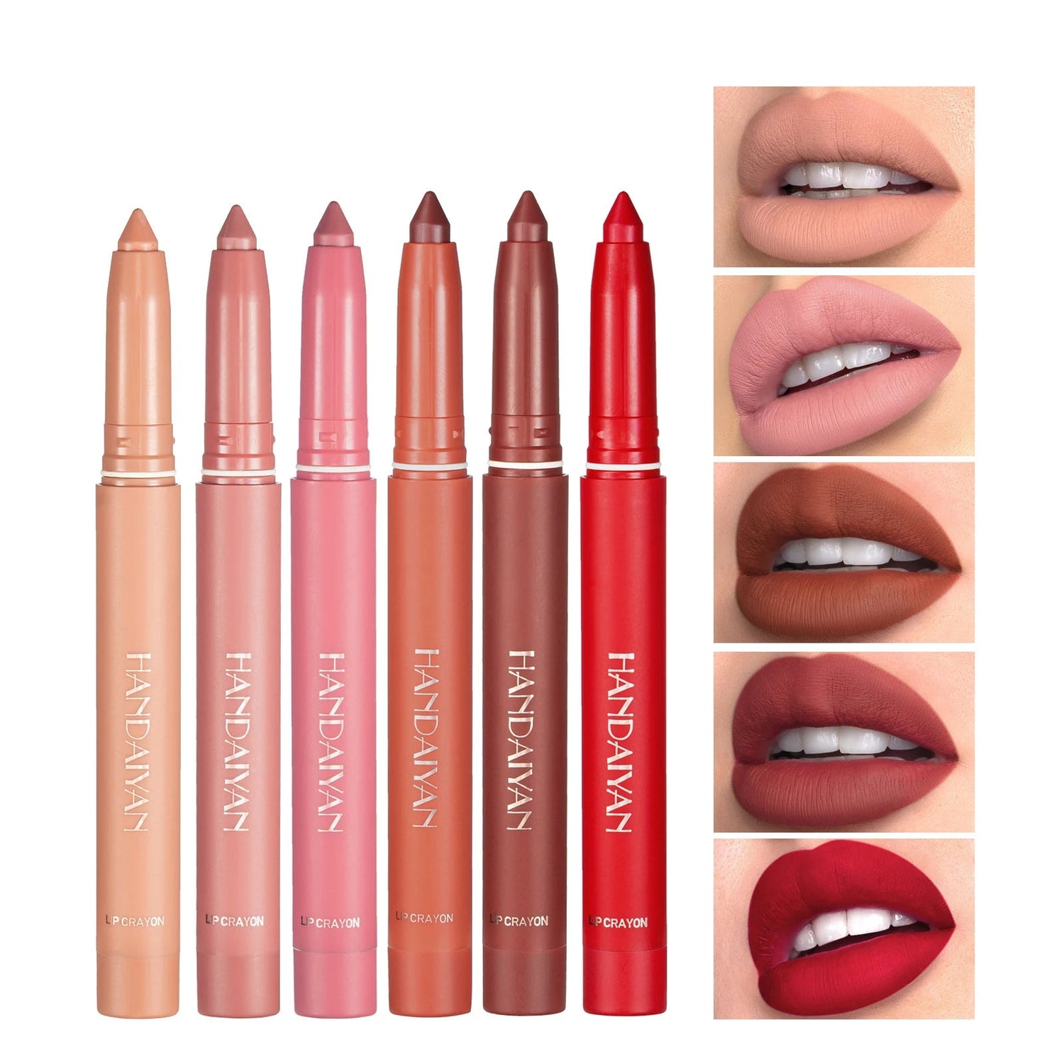 LuxeLip Vault™ by Handayan – 12 Matte Nude &amp; Pink Shades for All - Day Perfection - Cosmetics Store