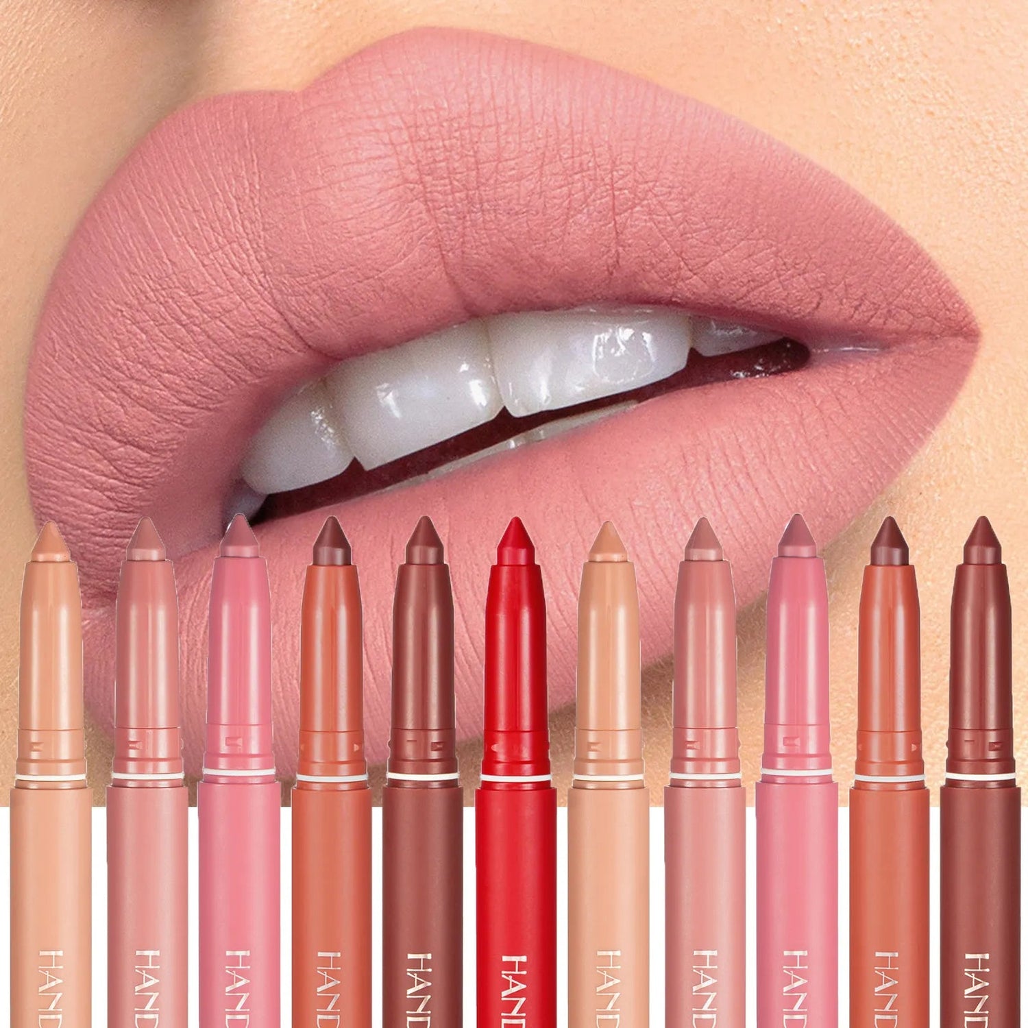 LuxeLip Vault™ by Handayan – 12 Matte Nude &amp; Pink Shades for All - Day Perfection - Cosmetics Store