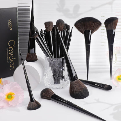 30Pcs Premium Synthetic Obsidian Makeup Brushes Set, Powder, Foundation, Blush, Blending and much more   - Cosmetics Store