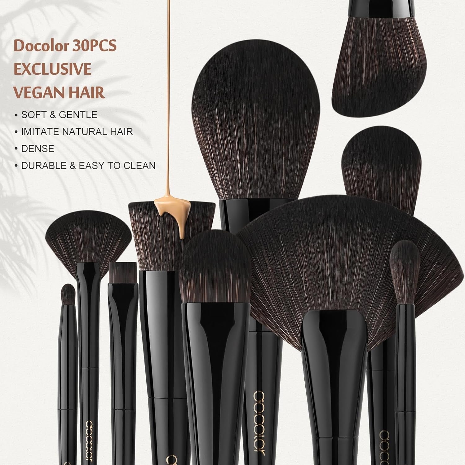 30Pcs Premium Synthetic Obsidian Makeup Brushes Set, Powder, Foundation, Blush, Blending and much more   - Cosmetics Store