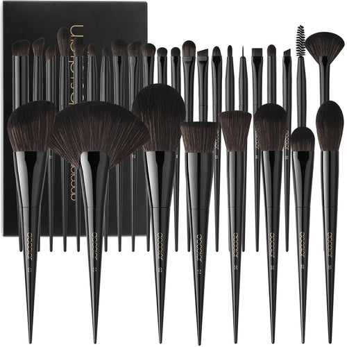 30Pcs Premium Synthetic Obsidian Makeup Brushes Set, Powder, Foundation, Blush, Blending and much more   - Cosmetics Store