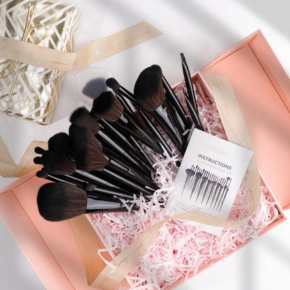 30Pcs Premium Synthetic Obsidian Makeup Brushes Set, Powder, Foundation, Blush, Blending and much more   - Cosmetics Store