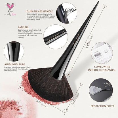 30Pcs Premium Synthetic Obsidian Makeup Brushes Set, Powder, Foundation, Blush, Blending and much more   - Cosmetics Store